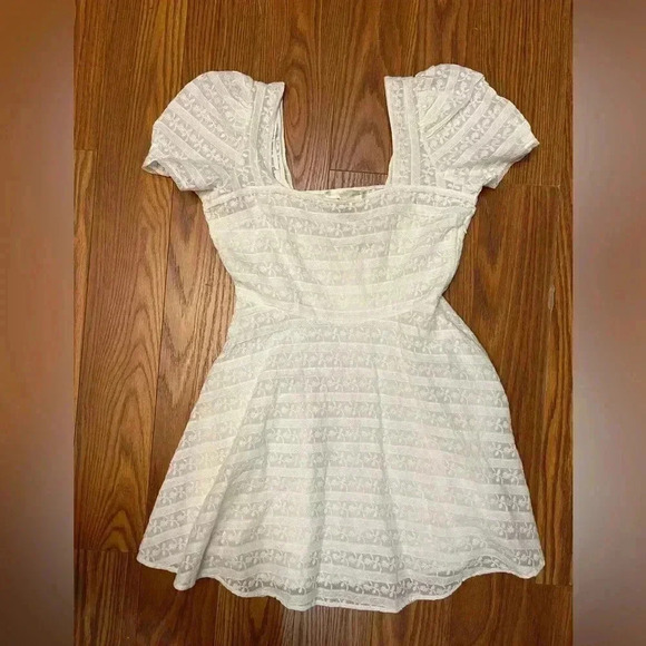 NWT LOVESHACKFANCY Drella Mini Graduation Bridal Dress Ivory 6 - Picture 3 of 5